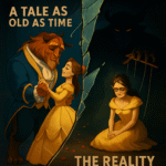 Shattered Mirror Frame Illustrating Belle And Beasts Contrast